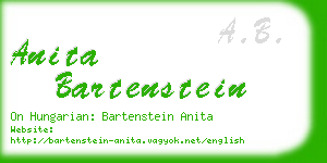 anita bartenstein business card